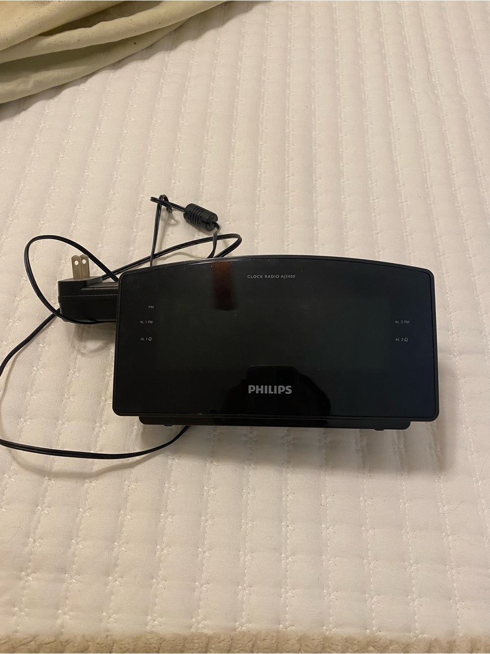 Philips Black AM/FM Digital Alarm Clock